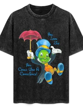 Jiminy Cricket Thinks You Look Like You Could Use A Conscience! T-Shirt Big Size Crew Neck T-Shirt - Aliexpress - FashionsVida
