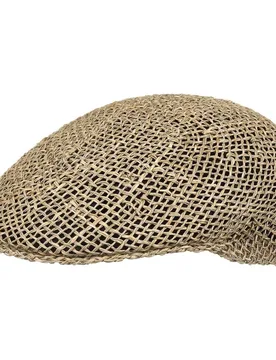 Straw Flat Cap by - nature - Female - Size: S (54-55 cm) - Lipodo - FashionsVida