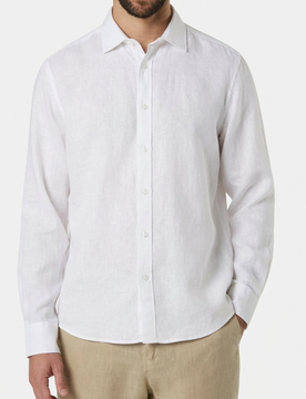 Camicia in lino uomo bianco