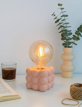 Lampada LED bubble - rosa pastello