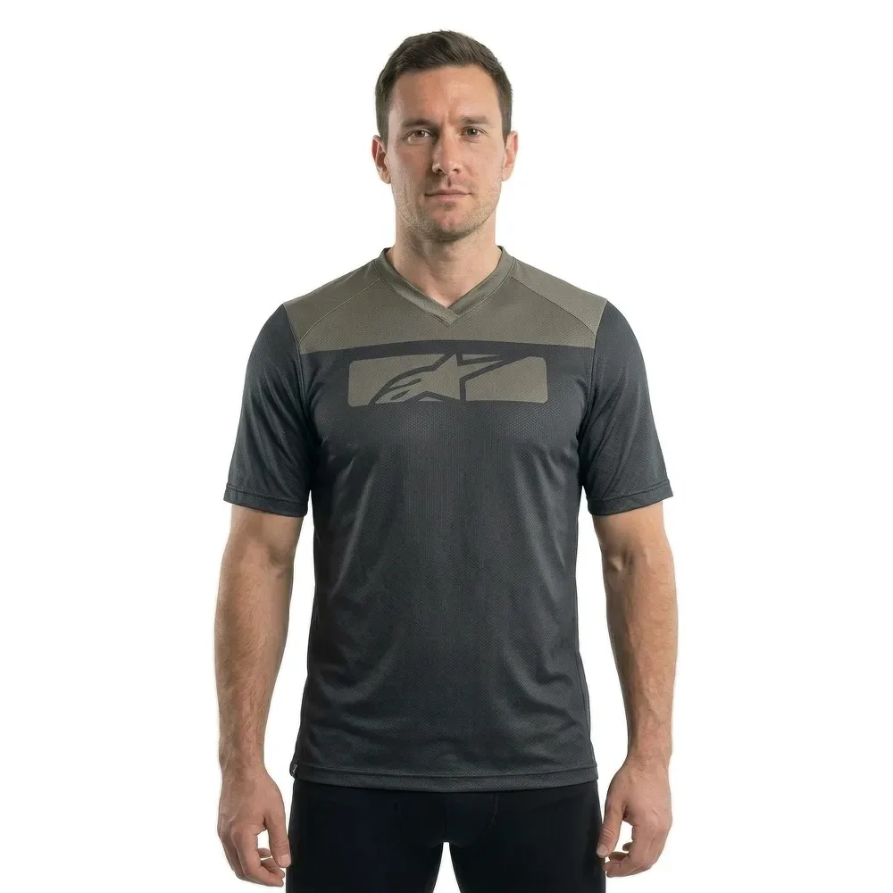 Bicycle Maglia Da Enduro A Maniche Corte Drop .0 Black / Dark Grey - Alpinestars - FashionsVida