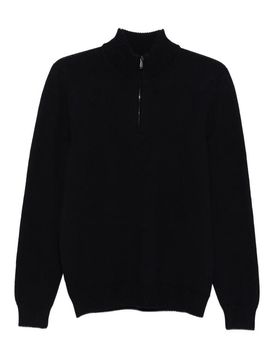 Maglione con zip a scollo a manica lunga