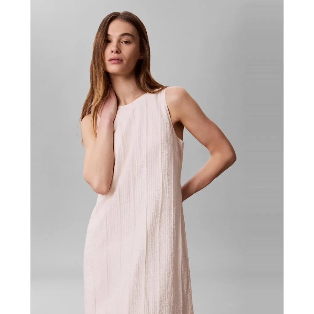 Vestido recto viscosa rayas - Calvin Klein - FashionsVida