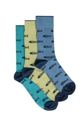 Weird Fish Ronan Branded Bones Sock 3 Pack Size 7-11 - men men accessories men accessories socks men all-mens offers all-offers offers mens-offers