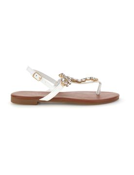 Sandali gioiello infradito bianco PRE3008 36