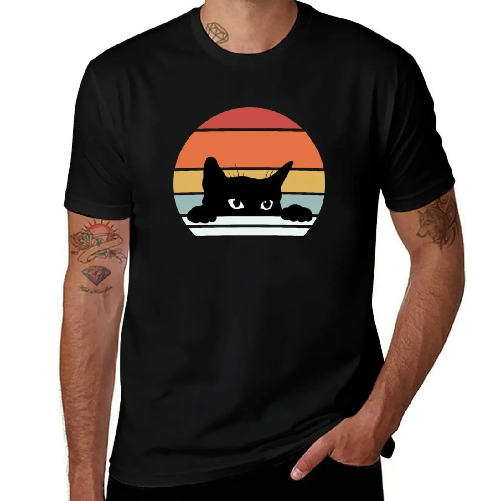 Retro Kitty Cat T-Shirt Large Size Short Sleeve T-Shirt - Aliexpress - FashionsVida