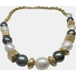 Collar de oro y perlas Tahití