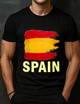 Spain Flag Spanish National Day Apparel T-Shirt 100% Cotton O-Neck Short Sleeve Summer Casual Mens T-shirt Streetwear - Aliexpress - FashionsVida