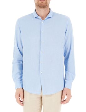 Camicia in lino AZZURRO CHIARO XL