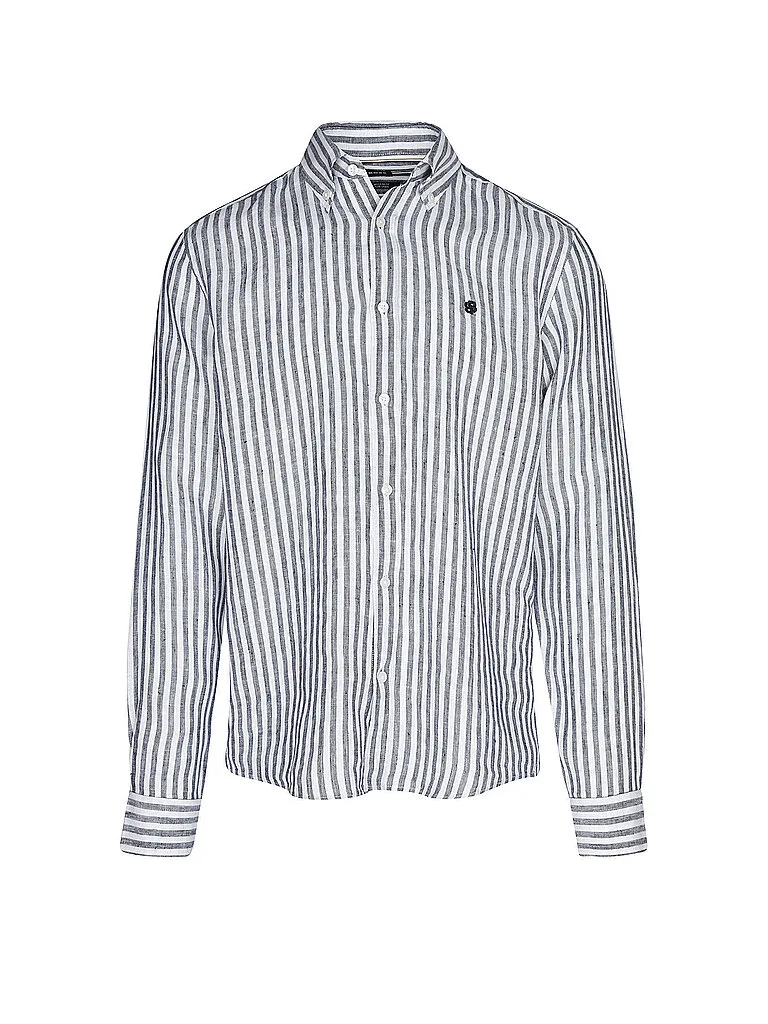 Boss Camicia in lino H-LIAM blu S - BOSS - FashionsVida