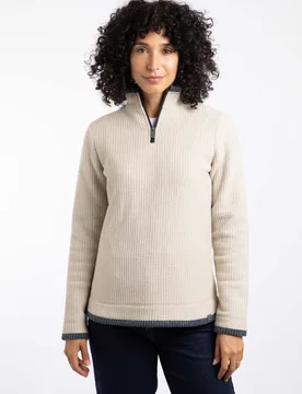 Beye Womens 1/4 Zip Grid Fleece - - Size: 10 - Weird Fish - FashionsVida