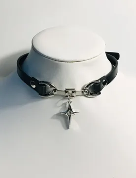 Gothic Punk Leather Choker Necklace for Women Alt Indie Star Pendant Collar Grunge Y2K E-Girl Aesthetic Neck Chain Jewelry - Aliexpress - FashionsVida