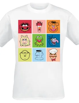 T-Shirt - Squares - XL bis XXL - für Männer - Größe XXL - weiß - Lizenzierter Fanartikel - Männer - male - Die Muppets - FashionsVida
