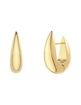 Orecchini CREST HOOPS Large Oro oro - Edblad - FashionsVida