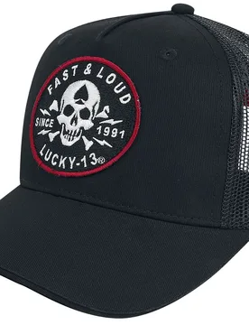 Rockabilly Cap - Fast and Loud Trucker Cap - schwarz - Unisex - unisex - Lucky 13 - FashionsVida