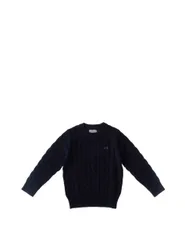 SUN68 Maglia a trecce BLU NAVY 8A