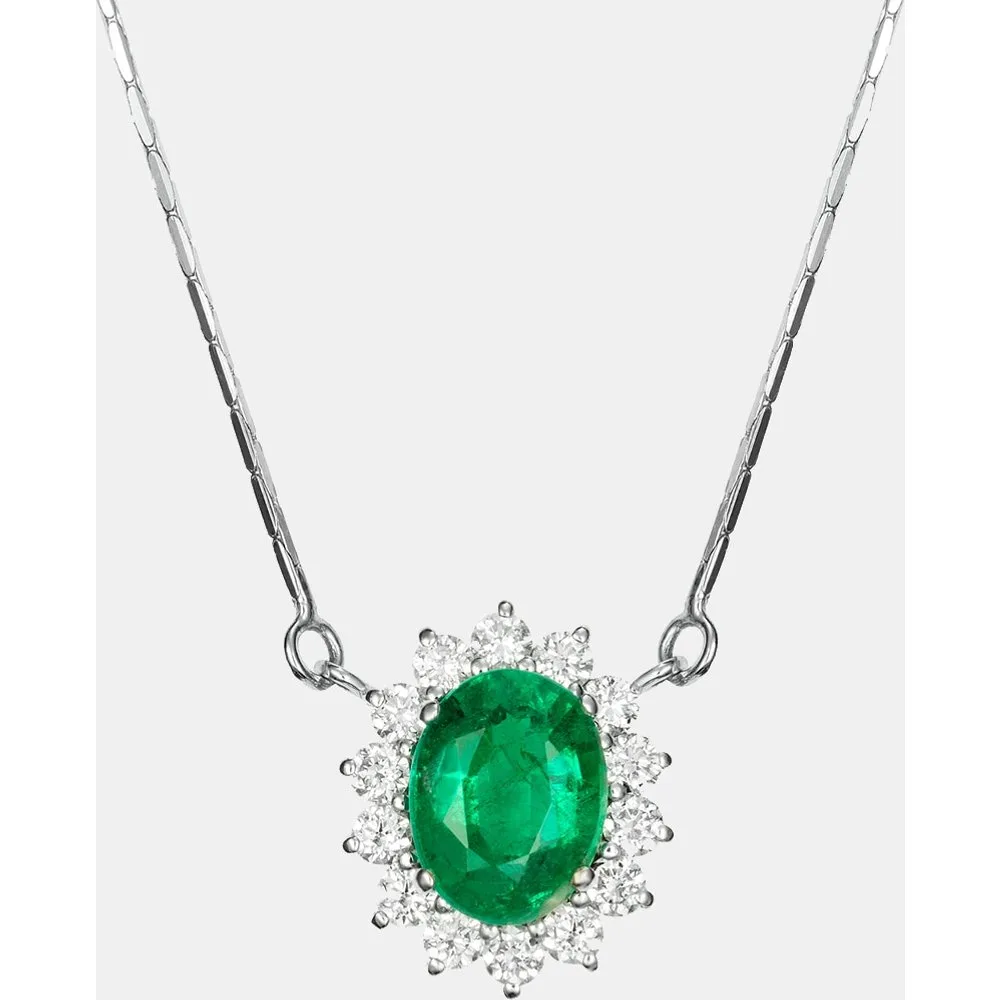 Collar de oro, diamante y esmeralda - El Corte Inglés - FashionsVida