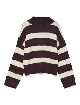 VMINEZ L HIGHNECK HORT PULLOVER B female - S - FashionsVida