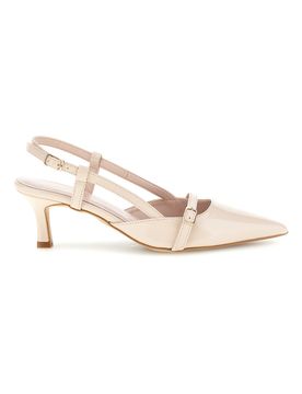 Scarpe slingback panna a punta con cinturini 3790 38