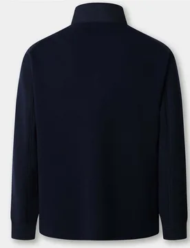 Cárdigan de hombre híbrido de lana merino con cremallera completa - Hackett - FashionsVida
