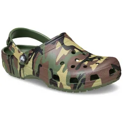 Classic Camouflage Eva Mens Army Green Clogs - Size Uk 8