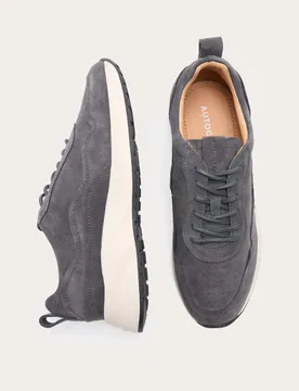 Performance Suede Lace up Trainers Charcoal male - Autograph - FashionsVida