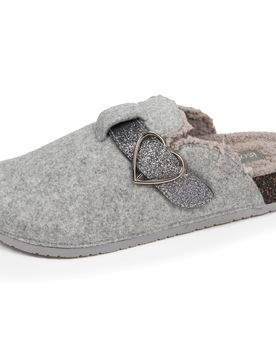 Chaussons sabots Gris chiné paillettes gris chiné 36
