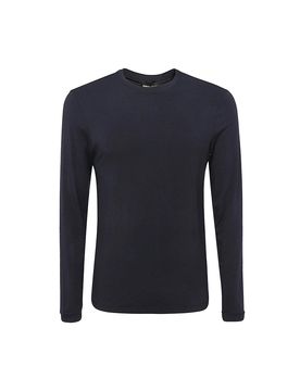 T-shirt in misto viscosa navy