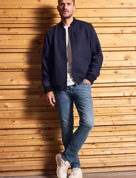 Street One Slim Fit Jeans male Blau - Street One MEN - FashionsVida