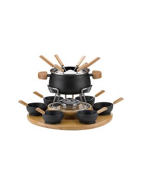 Fonduekarussell Natura 23tlg 1,2l Schwarz/Buche schwarz baby