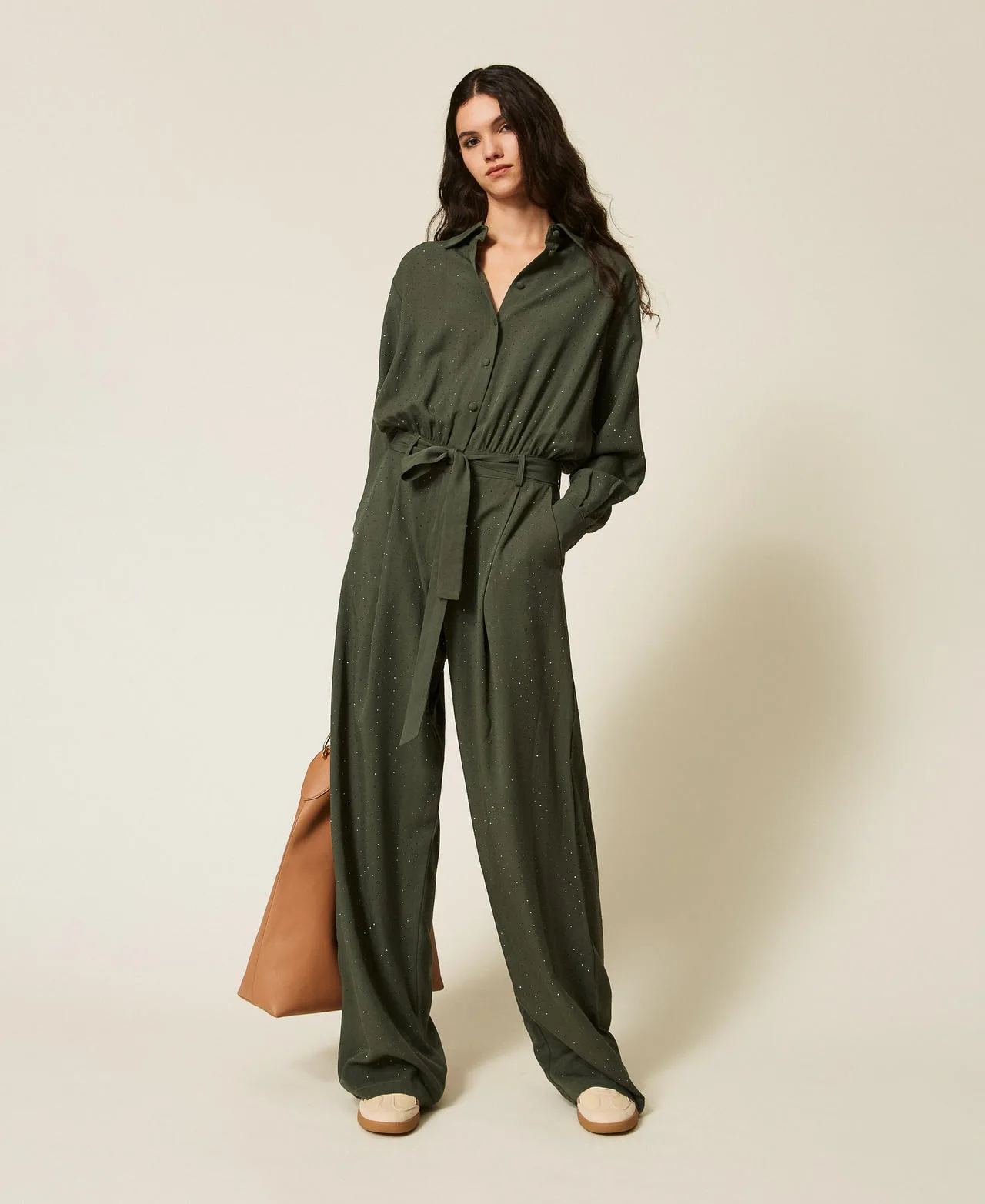 Combinaison en sergé avec cabochons - TWINSET - FashionsVida