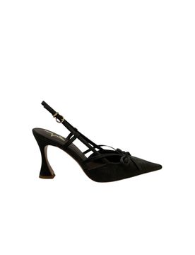 Slingback in velluto Donna con fiocco