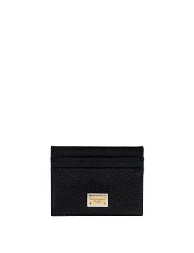 Portacarte in pelle nera Dauphine