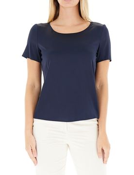 Blusa misto seta BLU NAVY 42