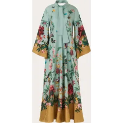 Vestido largo de seda