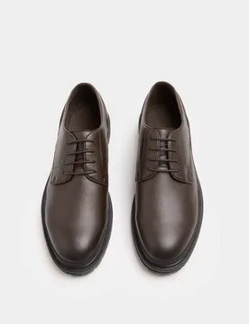 M&S Derby Shoes Dark Brown male - M&S - FashionsVida