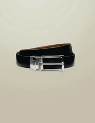 Leather Reversible Smart Belt Black male