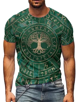 Diverse Fashion Color-Block Splatter Men's 3D Printed Short-Sleeve T-Shirt - Men's Crew Neck Top - Aliexpress - FashionsVida