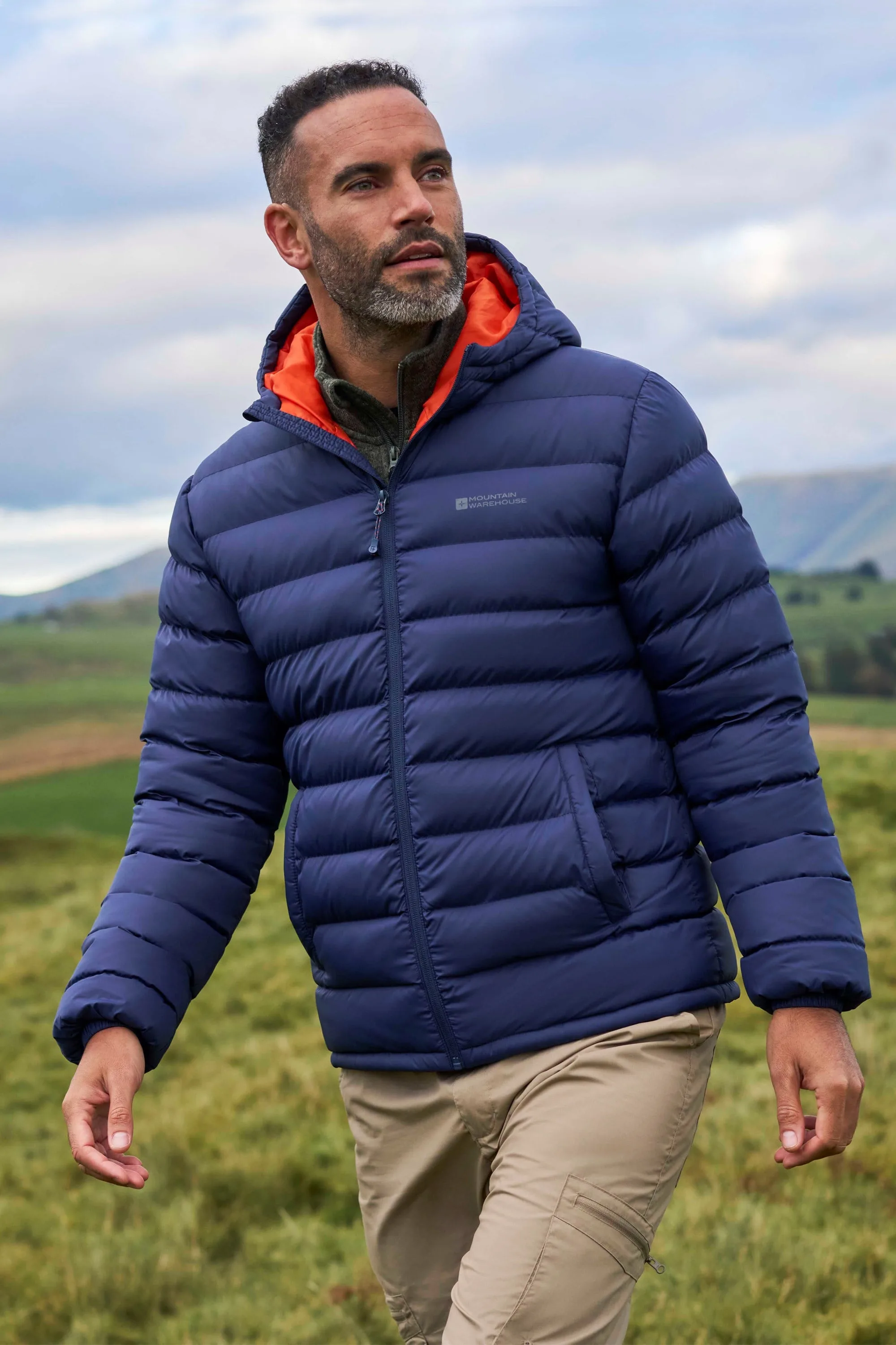 Seasons Mens Padded Jacket - Navy - Navy - Size: 4XL - Mountain Warehouse - FashionsVida