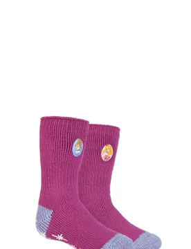 Pair Pink Disney Princess Slipper Socks with Grip Girls 12.5-3.5 Kids (8-12 Years) - - Pink - Size: 12.5-3.5 Kids - Heat Holders - FashionsVida
