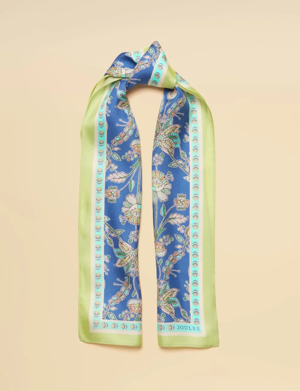 Pure Silk Floral Scarf Blue Mix female - Joules - FashionsVida