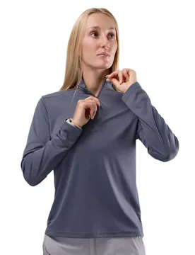 Rash Guard Manches Longues Uvactive 1/4 Zip Slate S