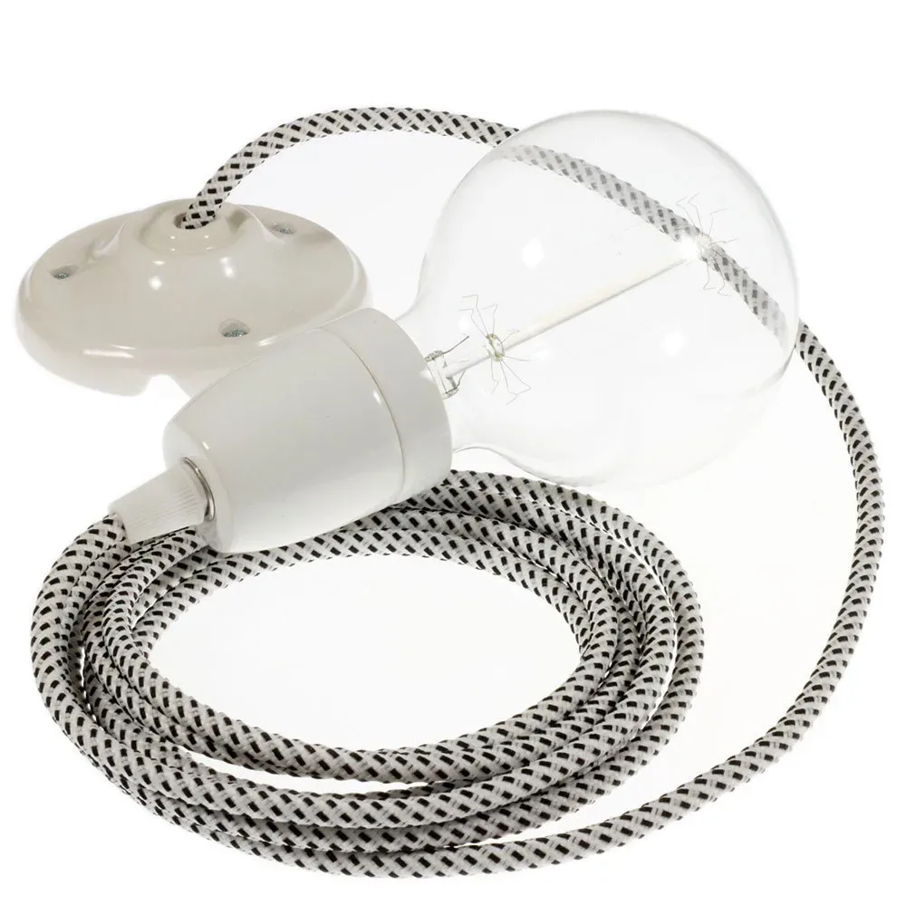 Cables Suspension Luminaire Rt14 3d Diy 1 M Stracciatella / White One Size - Creative - FashionsVida
