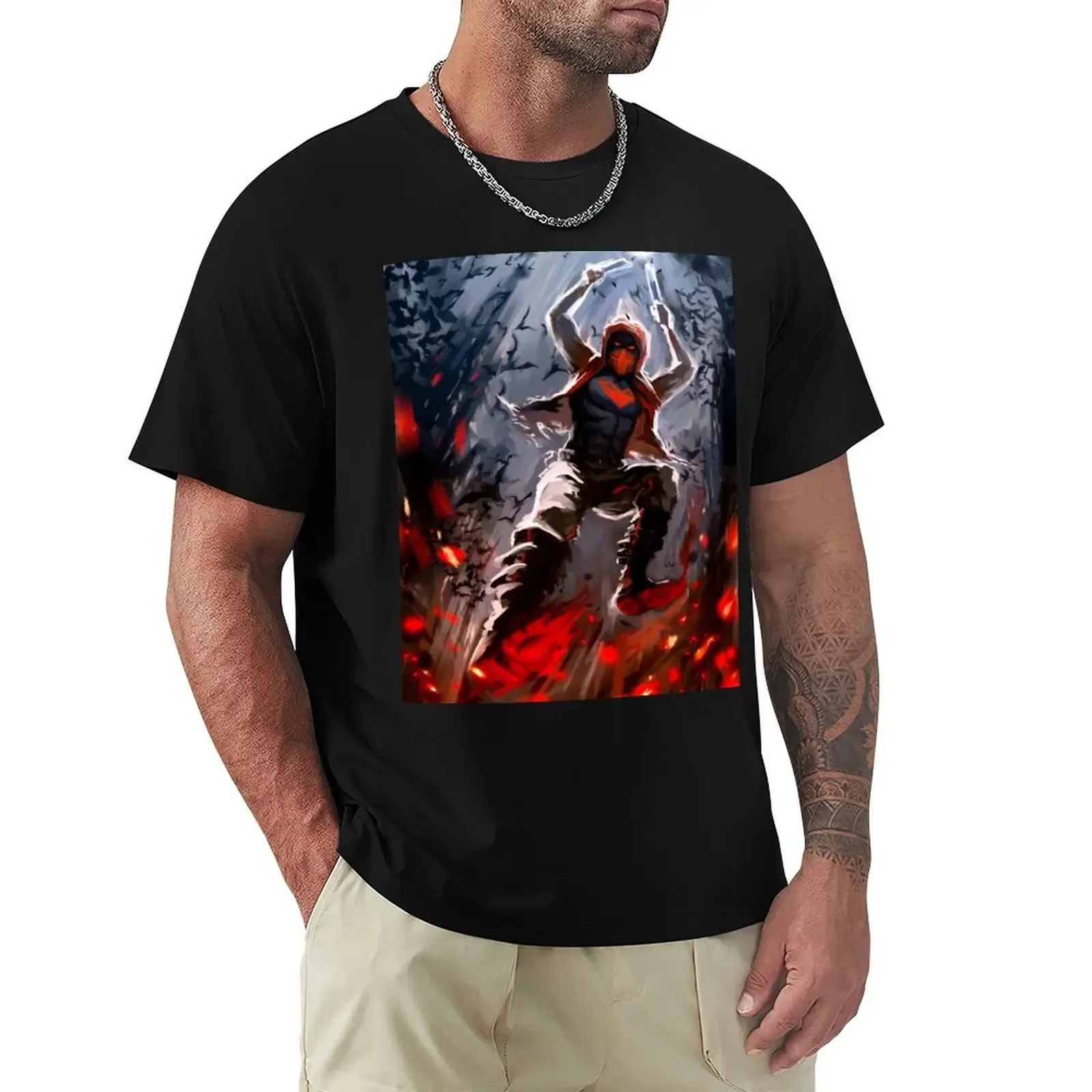Red HOOD T-Shirt Basic Tee Shirt for Everyday Outfit - Aliexpress - FashionsVida