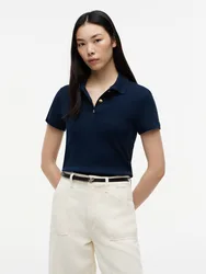 GOLD BUTTON SLIM SS POLO female