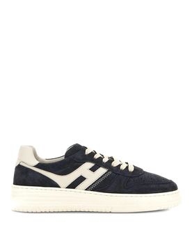 Sneaker in pelle scamosciata e pelle H630