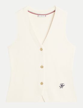 Tommy Hilfiger Strickweste Weiß M