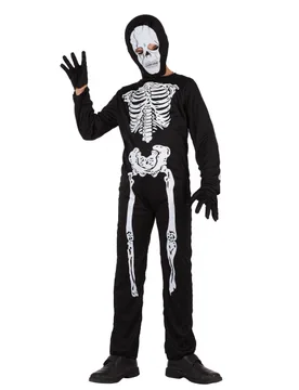 Skelett Halloween-Kinderkostüm schwarz-weiss - Atosa - FashionsVida