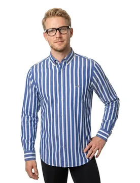 Camicia A Maniche Lunghe 3260012 Regular Fit College Blue M