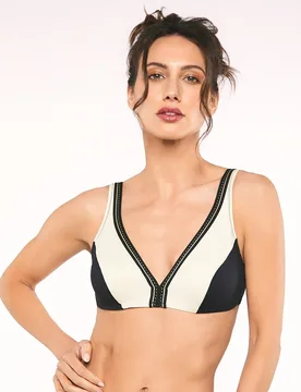 Sujetador de bikini dalis aros copa c-d contorno y tirante graduabl - Red Point - FashionsVida